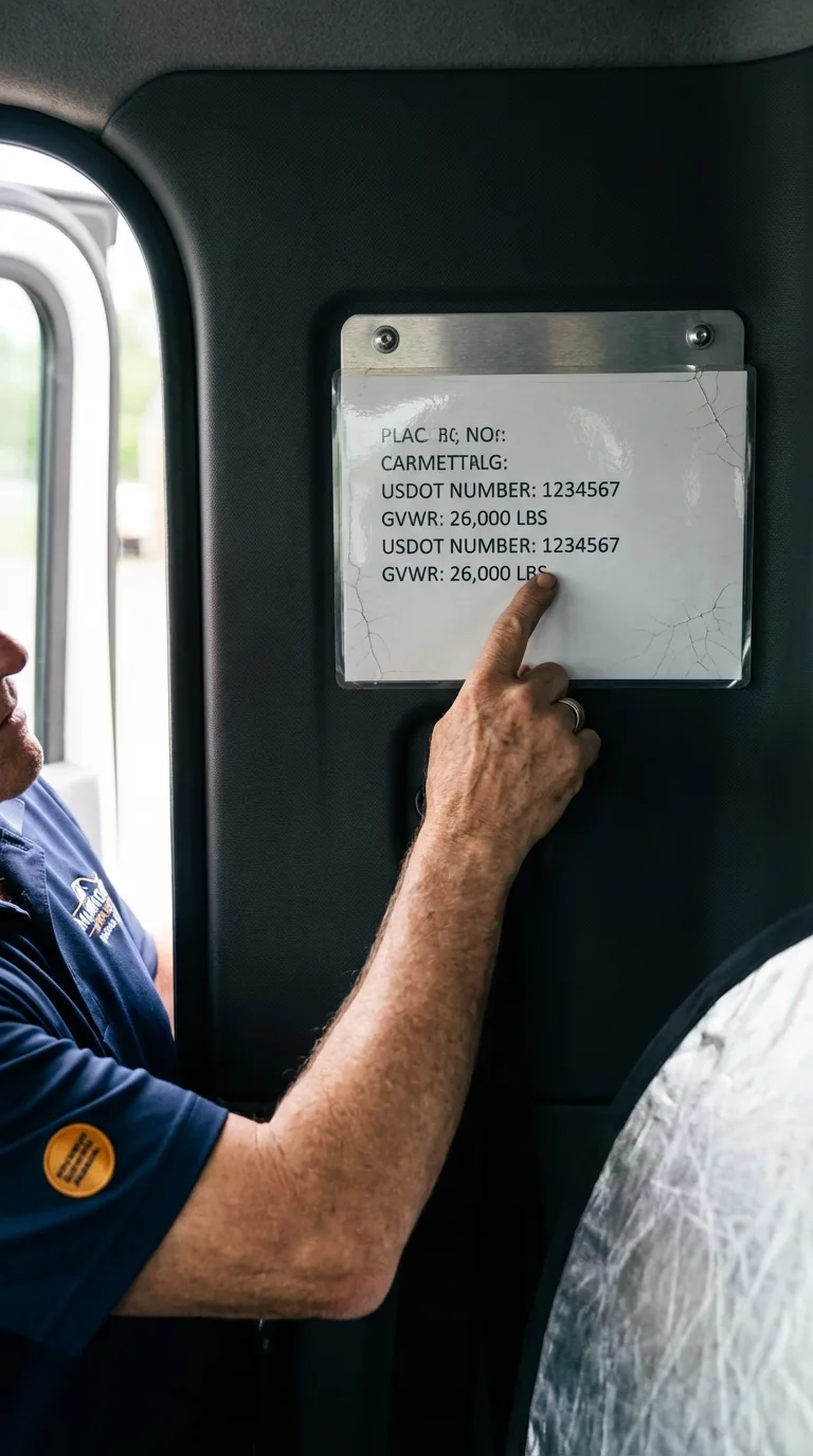 USDOT licensing placard verification in Swanzey